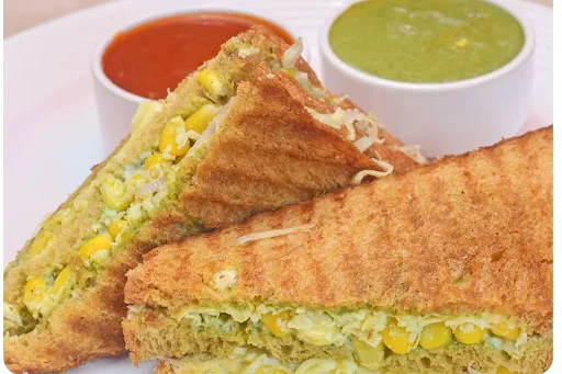 Con Palak Cheese Grilled Sandwich