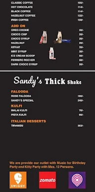 Sandy's Thick Shake menu 8