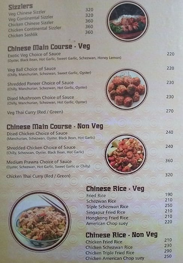 Royal Multi-Cuisine menu 