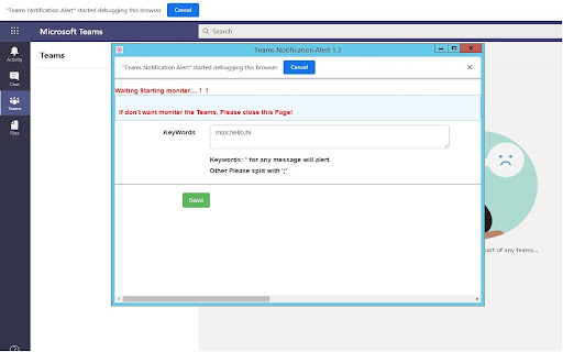 Teams Notification Alert