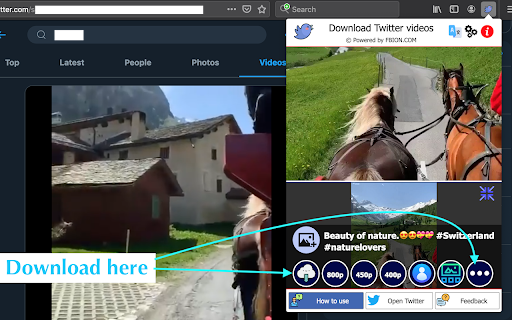 Prenesite videoposnetke s Twitterja