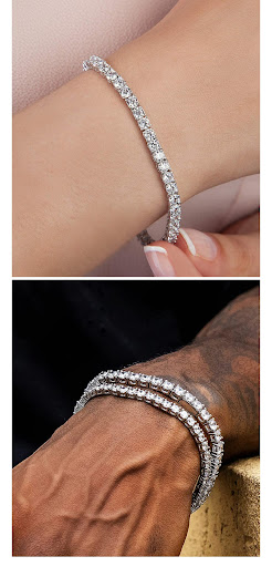 Title 4, S925 Sterling Silver Hair Nursing 40mm Tennis B...