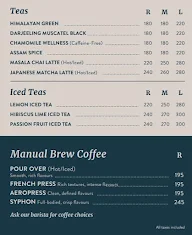 Third Wave Coffee menu 2