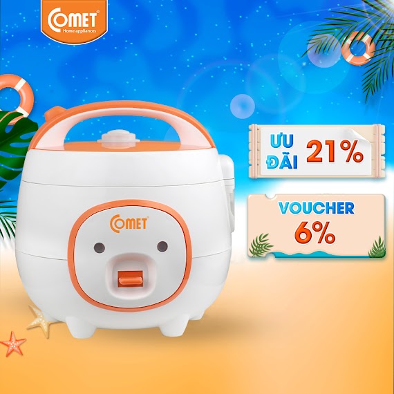 Nồi Cơm Điện Mini Nắp Gài Comet Cm8006