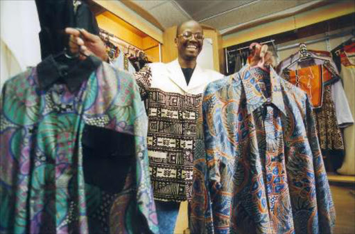 THE FAMOUS MADIBA SHIRT: In this file photo, designer Sonwabile Ndamase poses with Madiba shirts