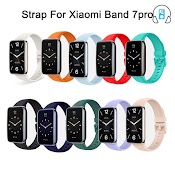 Dây Đeo Thay Thế Chất Liệu Silicon Màu Trơn Cho Xiaomi Mi Band 7 Pro