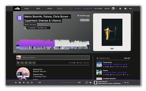 SoundCloud Dark - Purple theme for SoundCloud