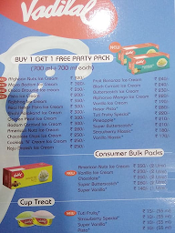 Vadilal Ice Creams menu 2