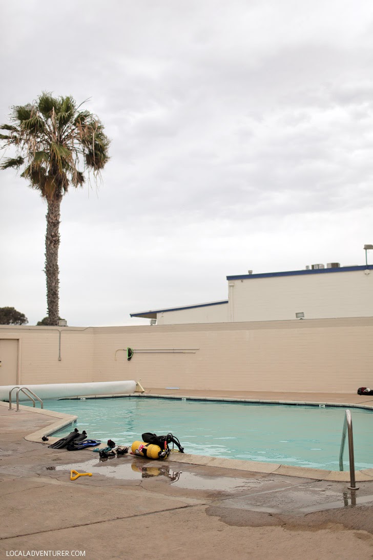 San Diego Scuba Diving Lessons at Oceanside Scuba and Swim Center.