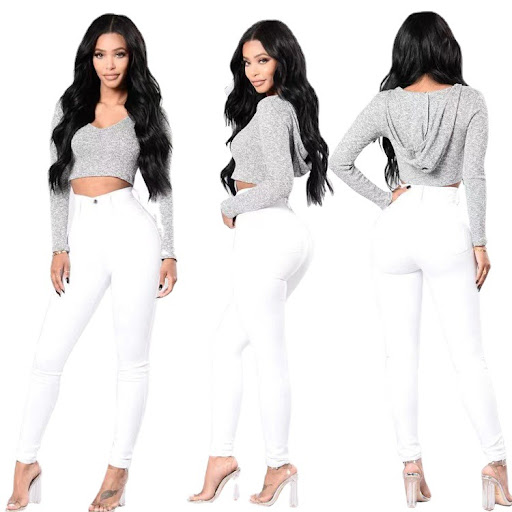 Title 7, New Elastic Skinny Womens Jeans for Small Feet...