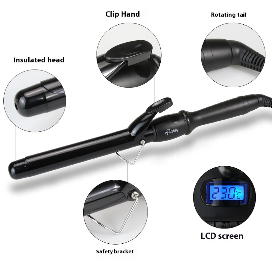 Big Wave Curlers 32mm, bâtonnets pour boucles amples et naturelles, sans chaleur, pour des ondulations effet plage, rouleaux cheveux.