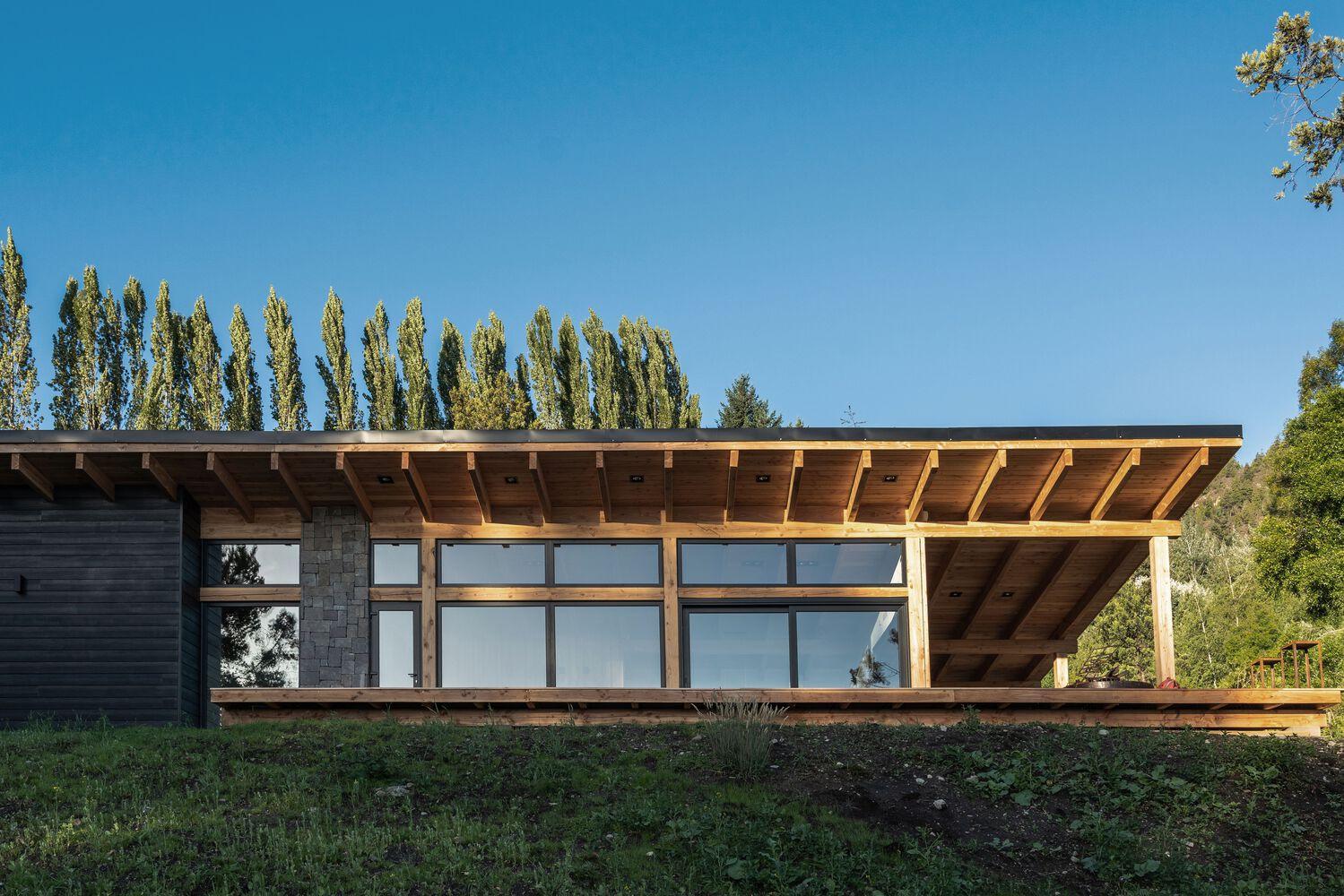 stone and wood exterior