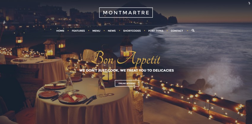 Tema WordPress Montmartre Cafe Restaurant