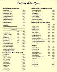 Kent's restaurants menu 1