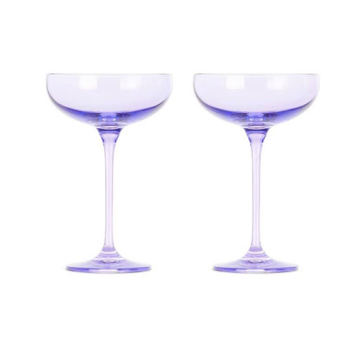 Estelle Colored Glass Purple Champagne Coupe