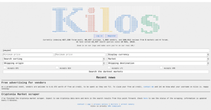 Darknet market search engine