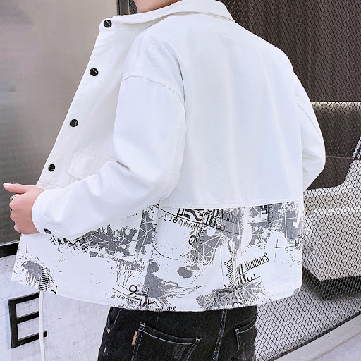 Title 8, Mens Denim Jacket New Spring Korean Version Tr...