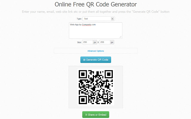 QR Code Generator chrome extension