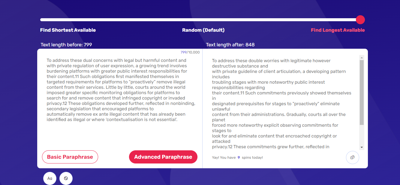 paraphrasing tool for thesis