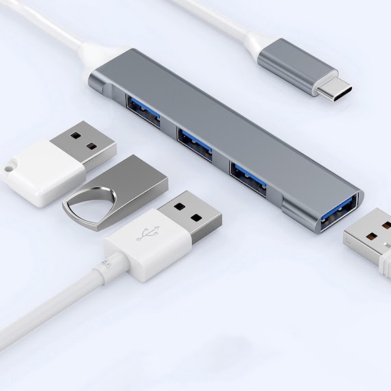 Bộ Chia 4 Cổng Usb 3.0 Bộ Chia Cổng Hub Usb Và Hub Type C [3.0] Đa Năng Tiện Dụng Cho Pc Laptop