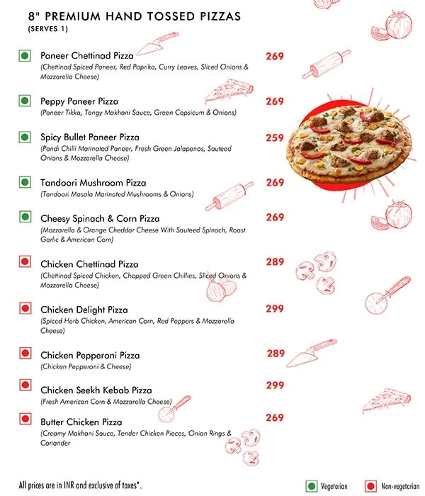 Yumlane Pizza menu 