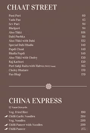 Haldiram's menu 