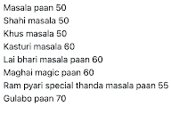 Graduate Paanwala menu 1