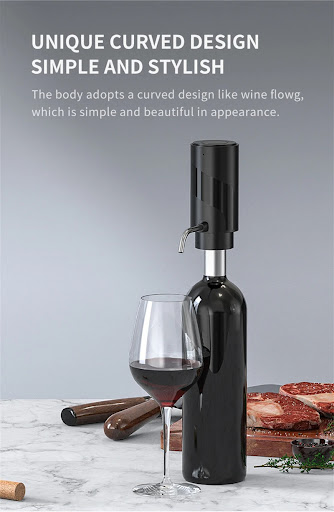Title 3, Electric Wine Aerator and Decanter Pump Dispens...