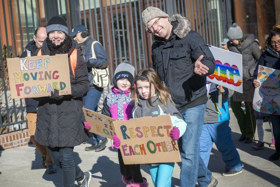 A young family at the New York Women's March