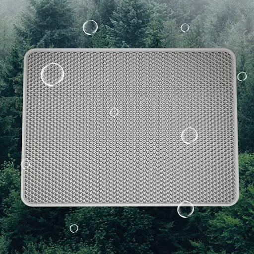 Non-slip Cat Litter Trap Mat EVA Double Layer Cat Litter Box Mat Waterproof Quickly Store Mess Free Litter Mat Pet Suppl