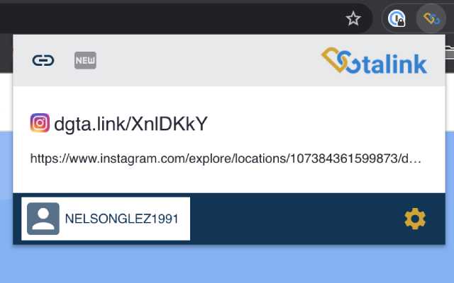 DGTalink | Custom URL shortener chrome extension