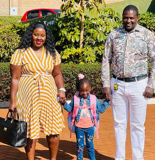 Milly Chebby and hubby Terence excited after their daughter joins school