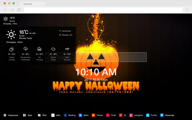 Halloween Top HD Festivals New Tabs Themes