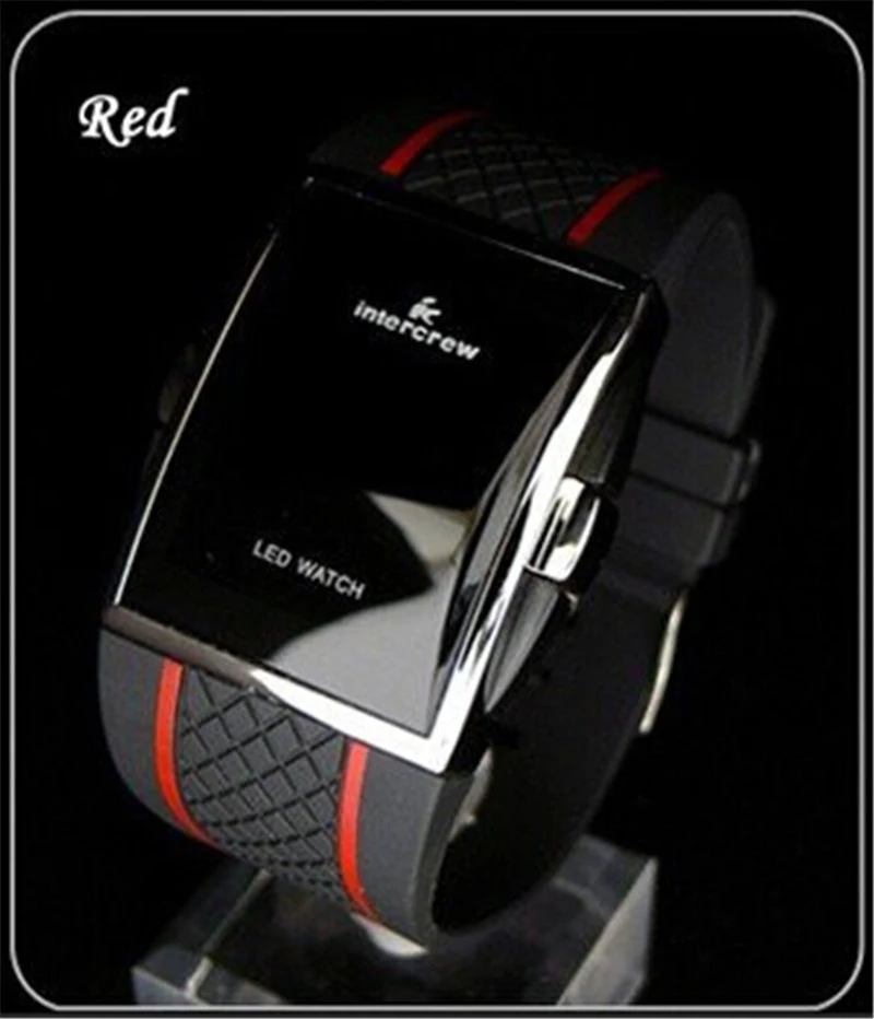 Title 2, Montre Électronique Homme LED Silicone Carré St...