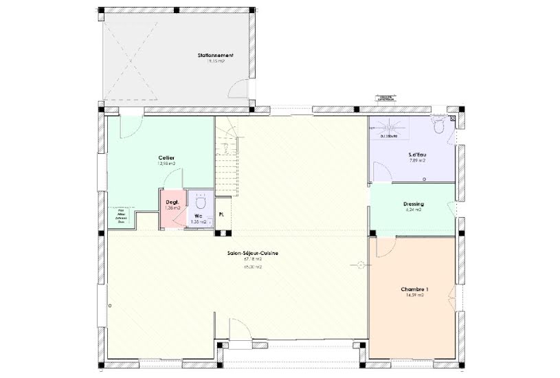  Vente Terrain + Maison - Terrain : 1 800m² - Maison : 181m² à Rivarennes (37190) 