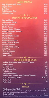 Madhuvan Sweets & Restaurant menu 1