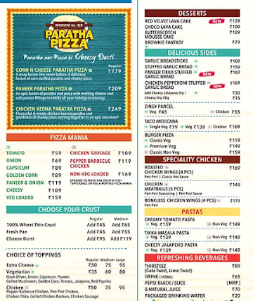 Domino's Pizza menu 