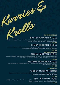 Kurries & Krolls menu 1