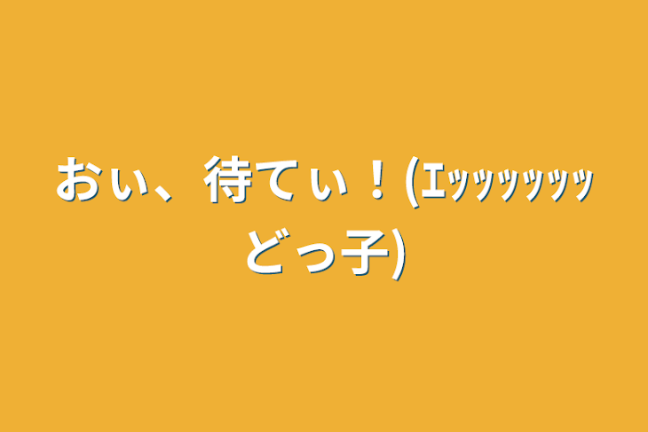 「おぃ、待てぃ！(ｴｯｯｯｯｯｯどっ子)」のメインビジュアル