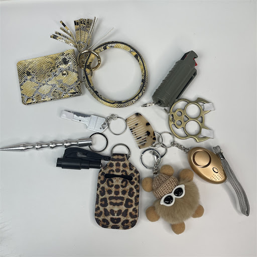 Title 6, Handstring Wool Ball Bracelet Bag Key Chain Sui...