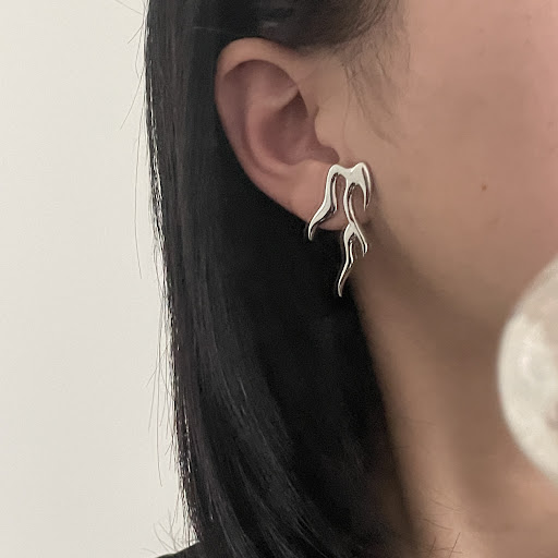 Title 5, Womens Personalized All-match Flame-shaped Ear...