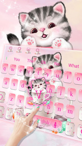 Cute Cup Cat Keyboard Theme