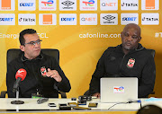 Pitso Mosimane at the post-match press conference after the Caf Champions League match against Mamelodi Sundowns at FNB Stadium on March 12.