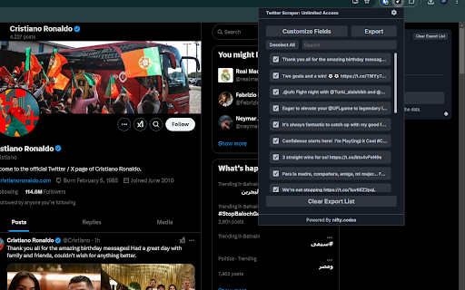 Twitter Scraper: Export Posts, Followers, Users & more Preview 4