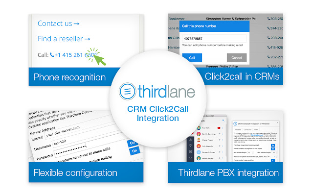 Click to Call CTI for CRM chrome extension