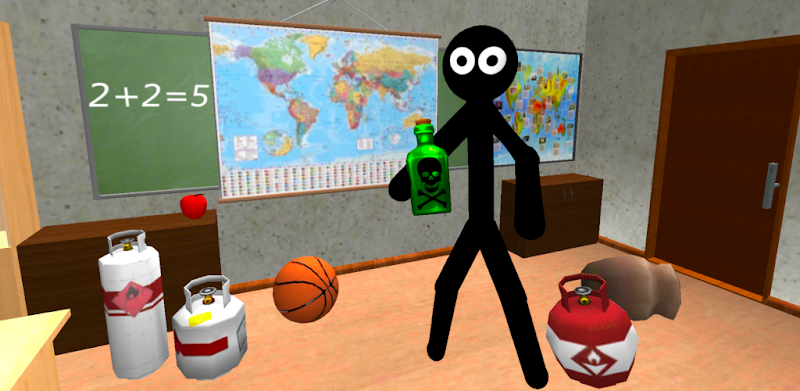 Stickman Teacher. Neighbor School Escape 3D