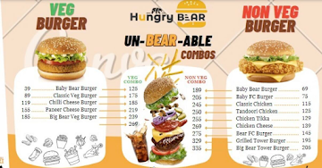 Hungry Bear menu 