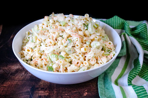 Pasta Slaw ready to be served.