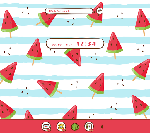 Screenshot Watermelon Breeze Theme