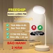 Đèn Học Để Bàn Tích Điện Chống Cận 3 Chế Độ Sáng Cảm Ứng Thông Minh Đèn Led Akio